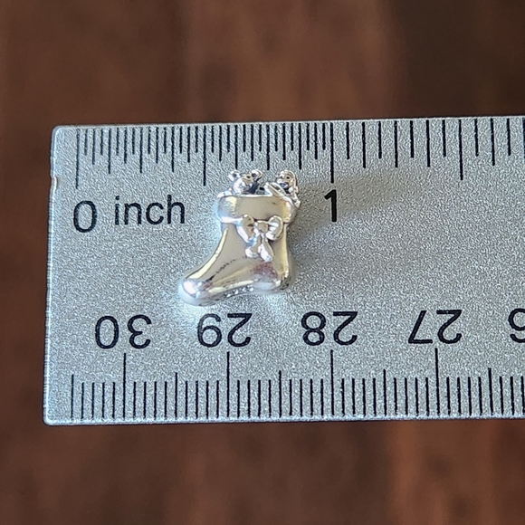 PANDORA Santa's Christmas Stocking with Ribbon Bracelet Charm/Bead 925 Sterling - Picture 4 of 9